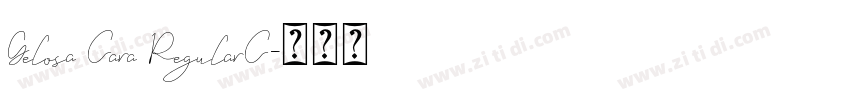 Gelosa Cara RegularC字体转换
